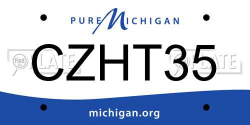 CZHT35 Michigan License Plate