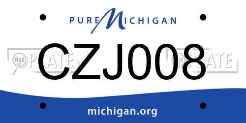 CZJ008 Michigan License Plate