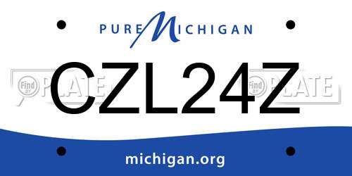 CZL24Z Michigan License Plate