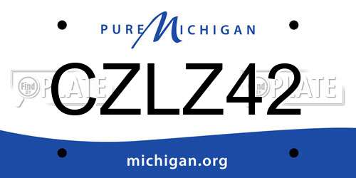 CZLZ42 Michigan License Plate