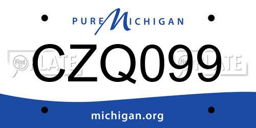 CZQ099 Michigan License Plate