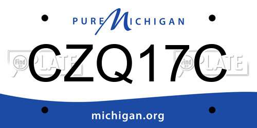 CZQ17C Michigan License Plate