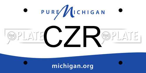 CZR Michigan License Plate