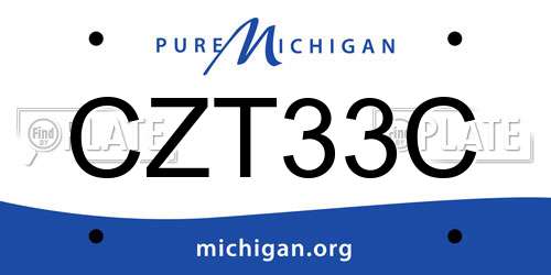 CZT33C Michigan License Plate