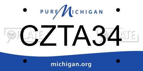 CZTA34 Michigan License Plate