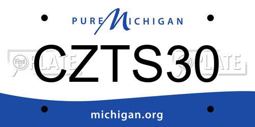 CZTS30 Michigan License Plate