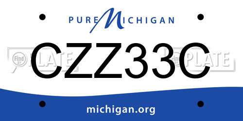 CZZ33C Michigan License Plate