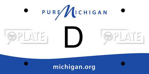 D Michigan License Plate