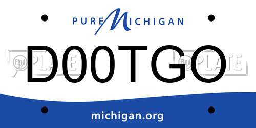 D00TGO Michigan License Plate