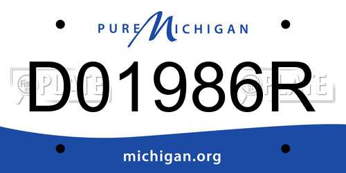 D01986R Michigan License Plate