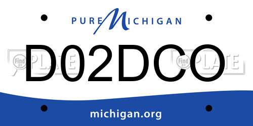 D02DCO Michigan License Plate
