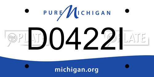 D0422I Michigan License Plate
