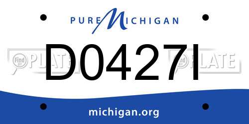 D0427I Michigan License Plate