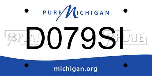 D079SI Michigan License Plate