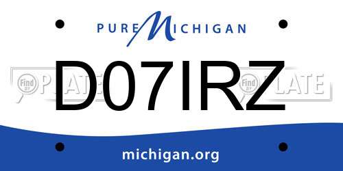 D07IRZ Michigan License Plate