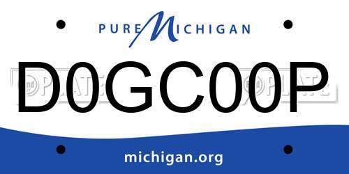 D0GC00P Michigan License Plate