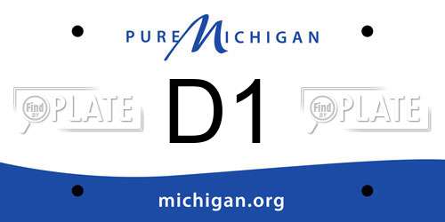 D1 Michigan License Plate