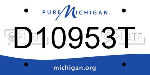 D10953T Michigan License Plate