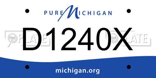 D1240X Michigan License Plate