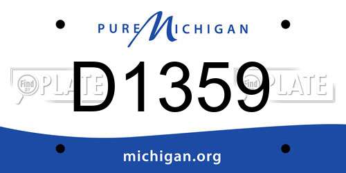 D1359 Michigan License Plate