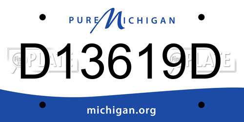 D13619D Michigan License Plate