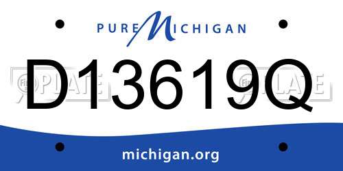 D13619Q Michigan License Plate