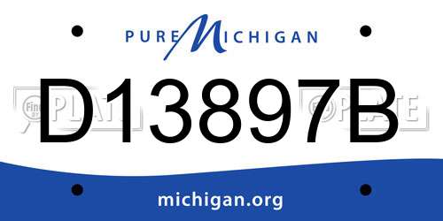 D13897B Michigan License Plate