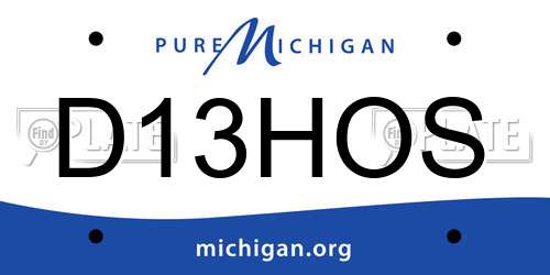 D13HOS Michigan License Plate