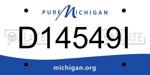 D14549I Michigan License Plate