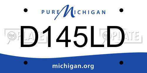 D145LD Michigan License Plate