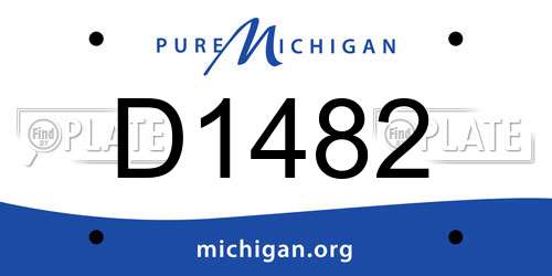 D1482 Michigan License Plate