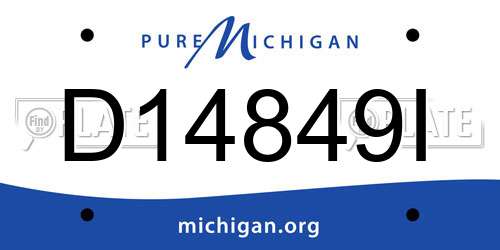 D14849I Michigan License Plate
