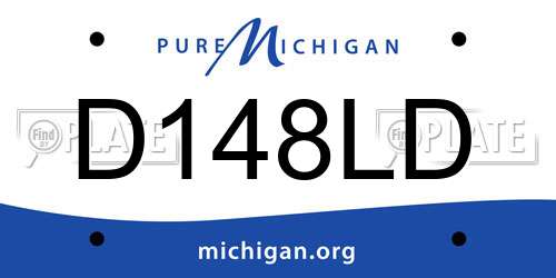 D148LD Michigan License Plate