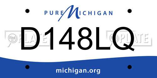 D148LQ Michigan License Plate