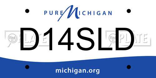 D14SLD Michigan License Plate