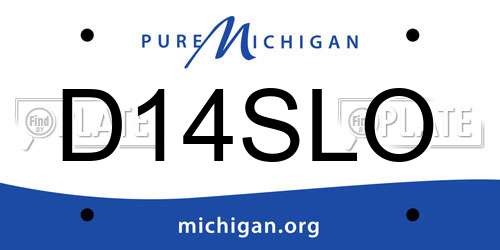 D14SLO Michigan License Plate