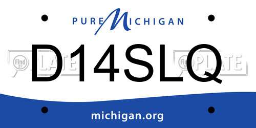 D14SLQ Michigan License Plate