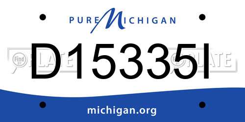 D15335I Michigan License Plate