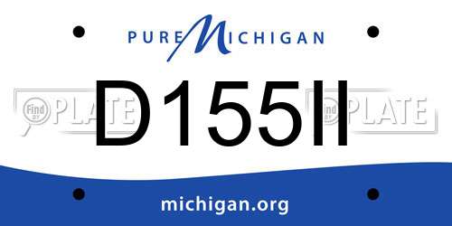 D155II Michigan License Plate