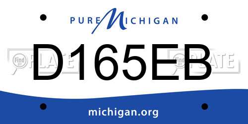 D165EB Michigan License Plate