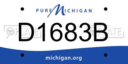 D1683B Michigan License Plate