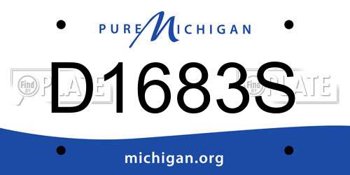 D1683S Michigan License Plate