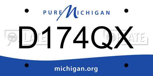 D174QX Michigan License Plate