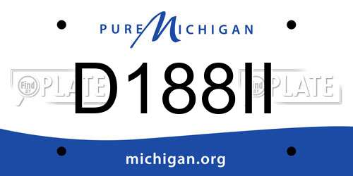 D188II Michigan License Plate