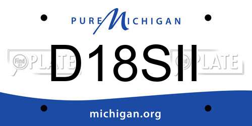 D18SII Michigan License Plate