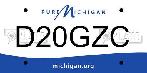 D20GZC Michigan License Plate
