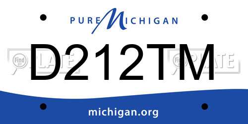 D212TM Michigan License Plate