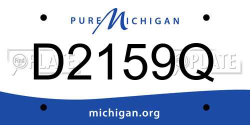 D2159Q Michigan License Plate