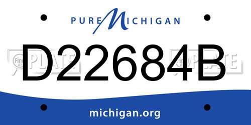 D22684B Michigan License Plate