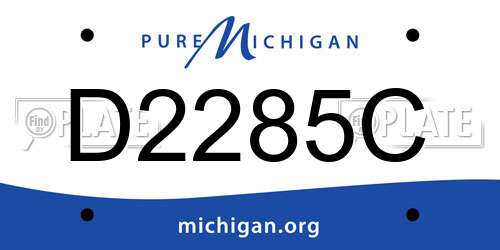 D2285C Michigan License Plate